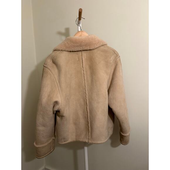 LouLou Studio Shearling Jacket — Cream / Oat, Size M - Picture 4 of 8